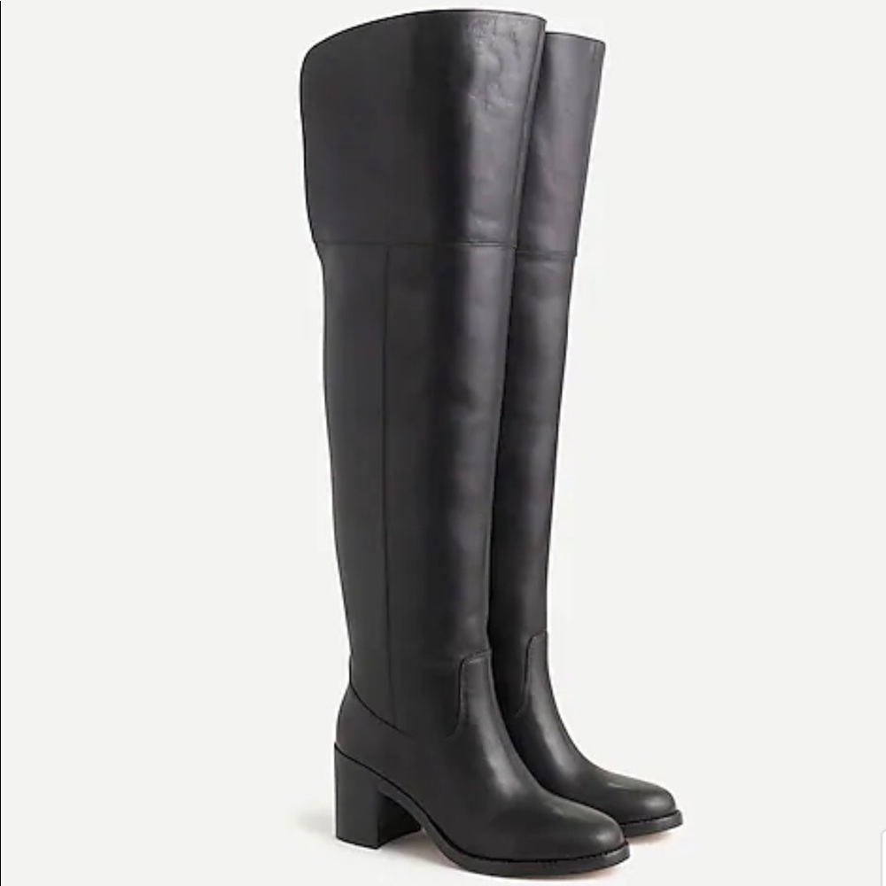 J. Crew Black Leather OTK Boots 🤩❤️